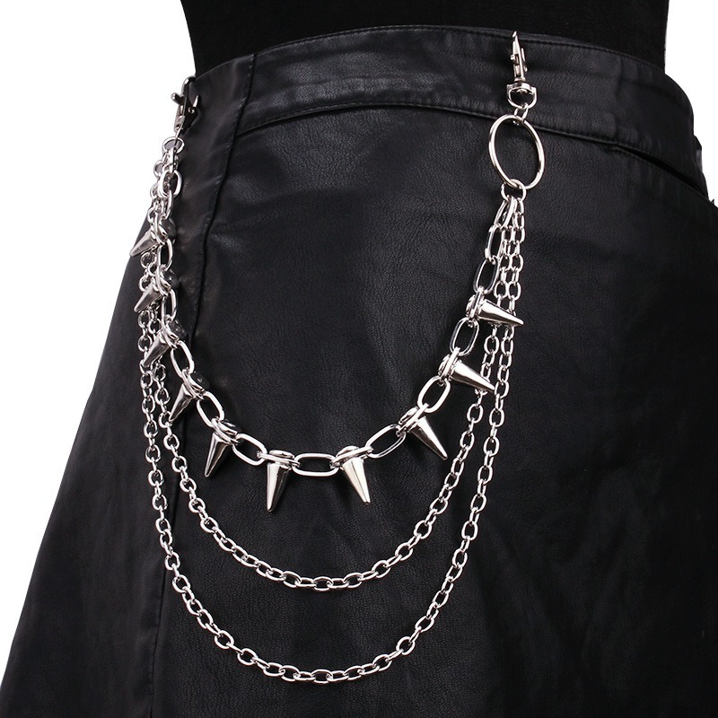 Hip Hop Punk Rock Metal Pants  - Men Fashion Key のレビューと価格