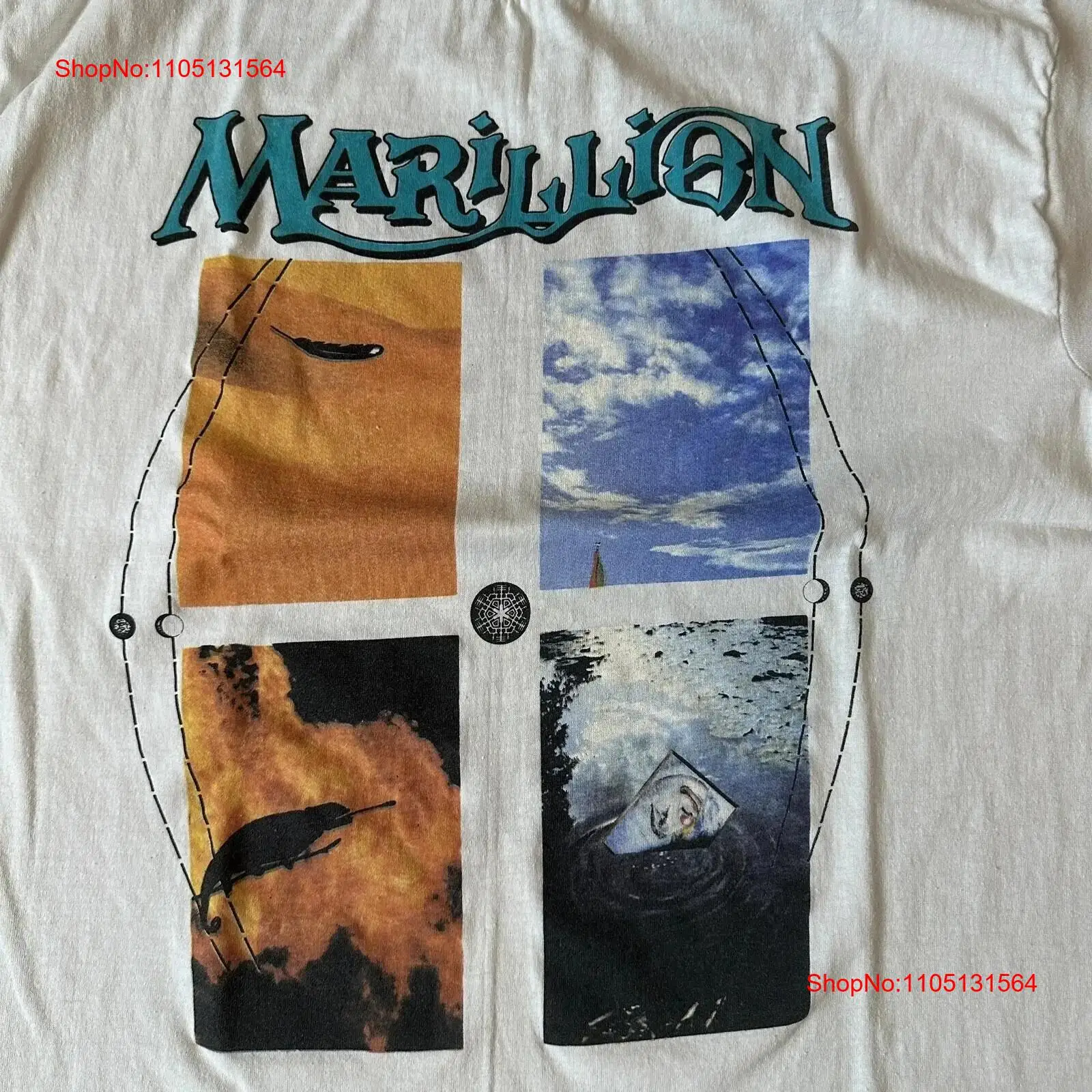 Vintage RARE Marillion White T - Men'S Fashion Everyday のレビューと価格