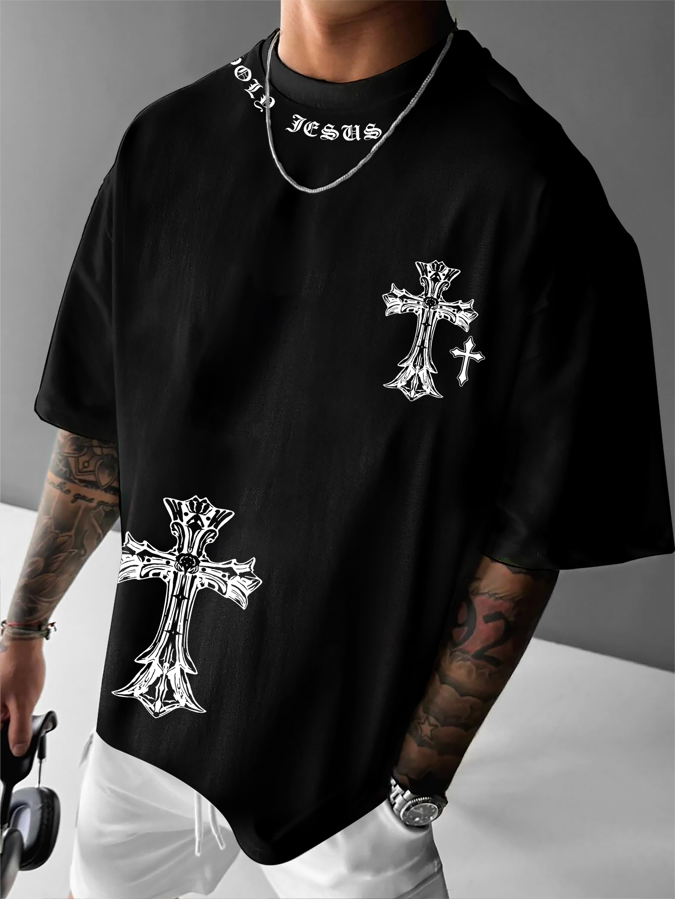 Men's Casual T-Shirt, Ornate B - Mens Fashion Combination のレビューと価格