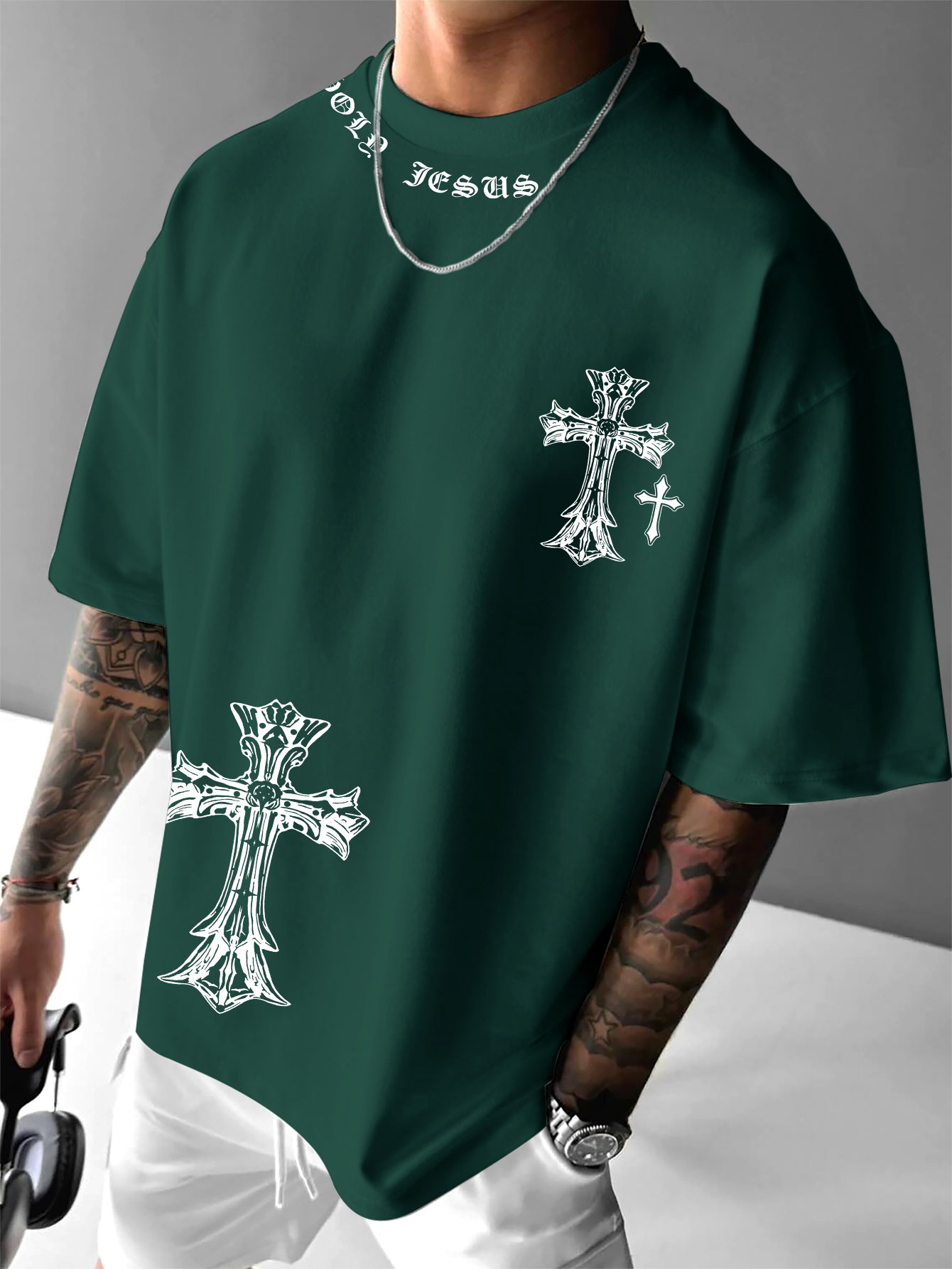 Men's Casual T-Shirt, Ornate B - Mens Fashion Combination のレビューと価格