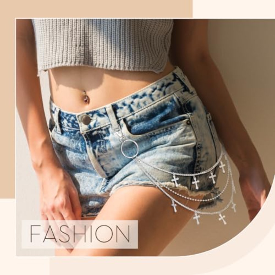 6 Pcs Jeans Chain Belt Waist P - Belt Mens Fashion のレビューと価格