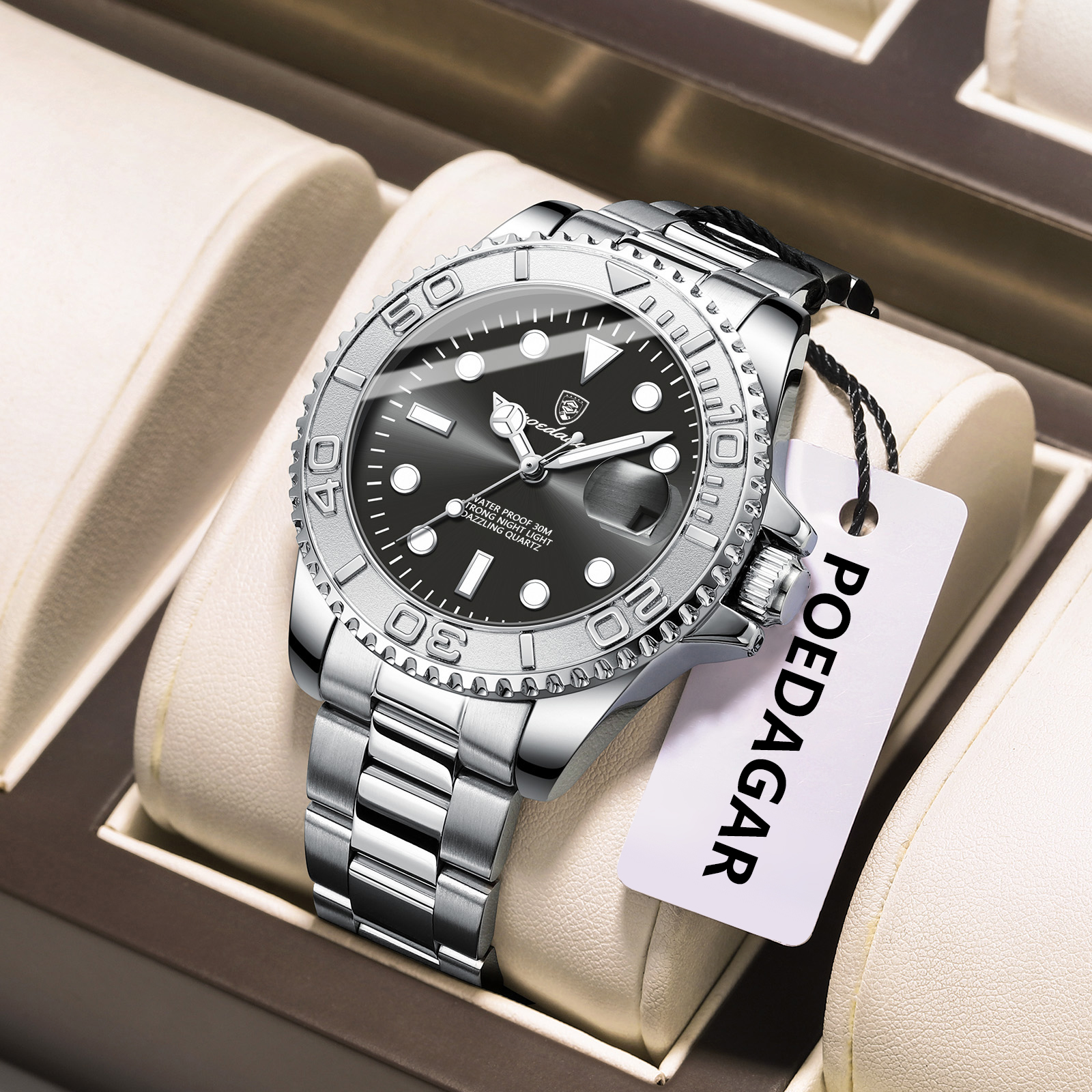 POEDAGAR Fashion Male Watch Lu - Men'S Fashion Box のレビューと価格