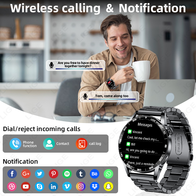 LIGE Men Fashion Smart Watch S - Men'S Fashion Week 2026 のレビューと価格