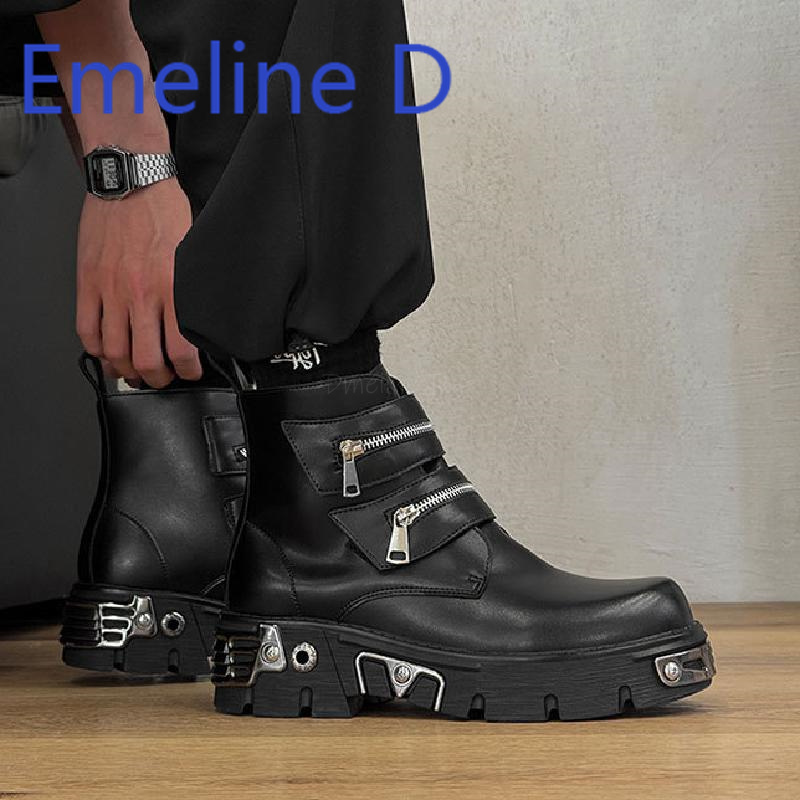 Dark Punk High Top Shoes Fashi - Belt Mens Fashion のレビューと価格