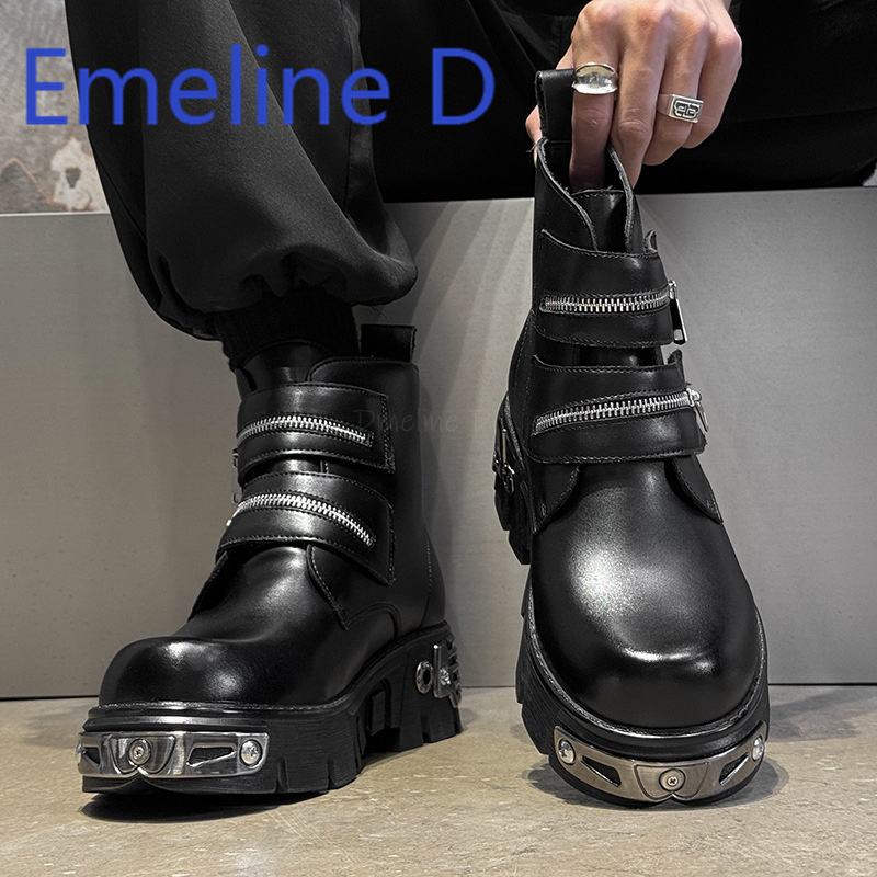 Dark Punk High Top Shoes Fashi - Belt Mens Fashion のレビューと価格