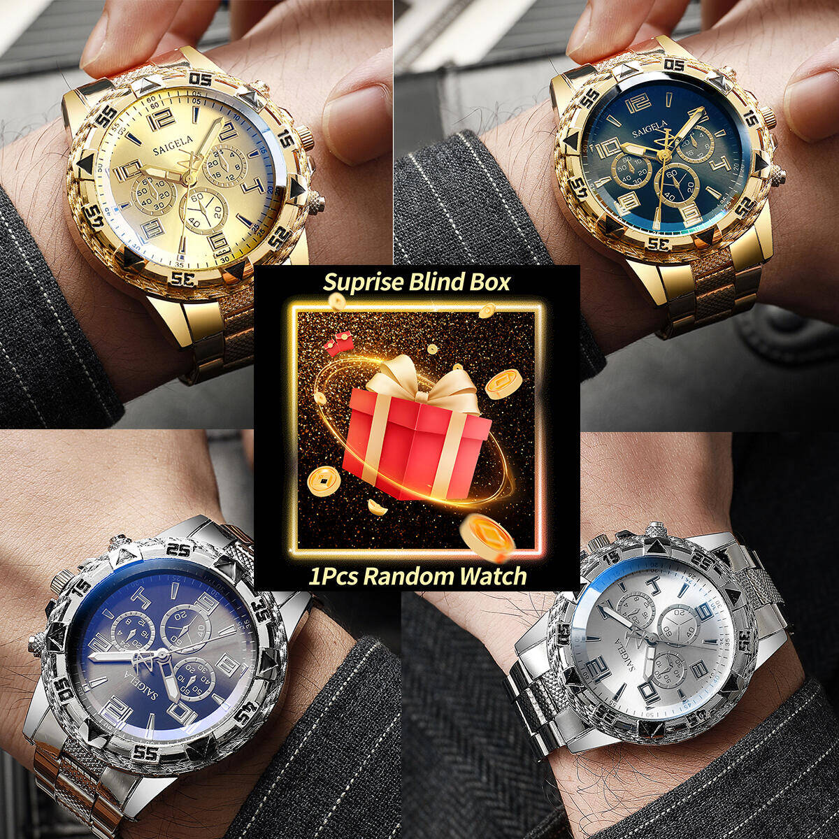 1PC Surprise Mystery Watch Bli - Men'S Fashion Box のレビューと価格