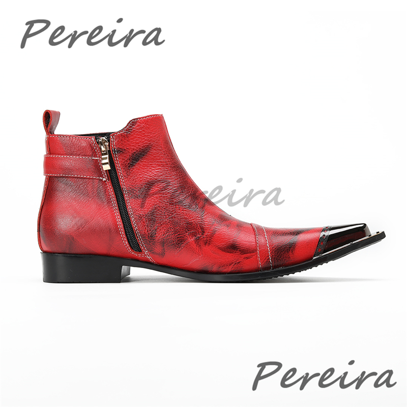 Red Black Iron Pointy Toe Men' - Belt Mens Fashion のレビューと価格