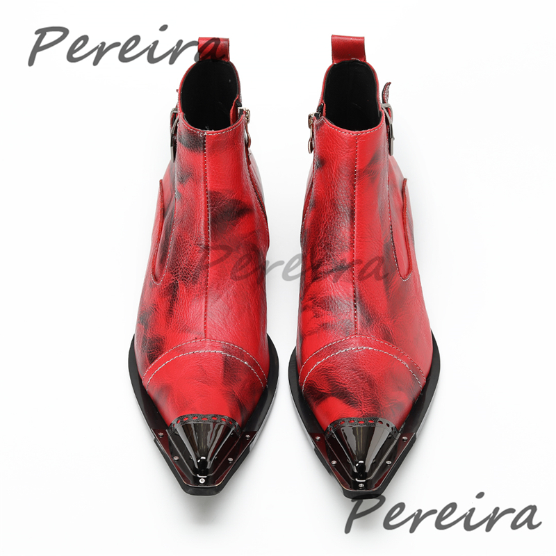 Red Black Iron Pointy Toe Men' - Belt Mens Fashion のレビューと価格