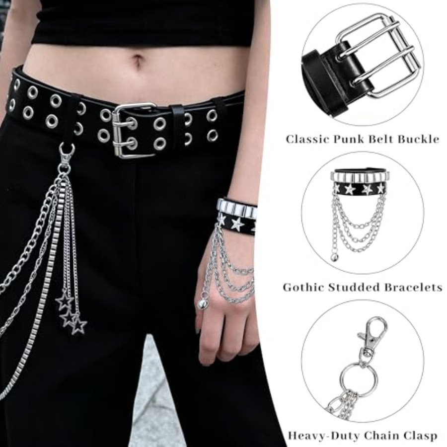 Studded Belt Set for Men Women - Belt Mens Fashion のレビューと価格