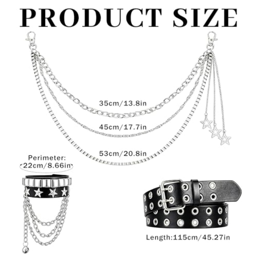 Studded Belt Set for Men Women - Belt Mens Fashion のレビューと価格
