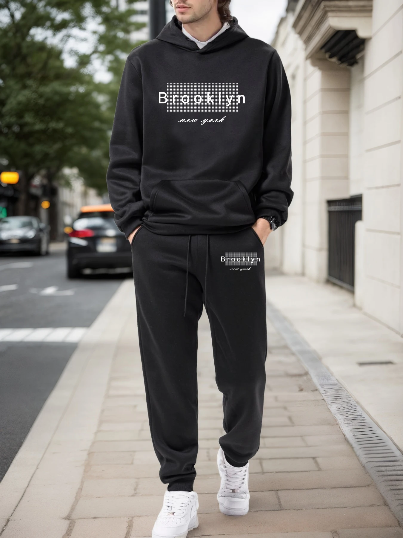 Fashion Men's Hoodies 2 Pcs Se - Mens Fashion Suits のレビューと価格
