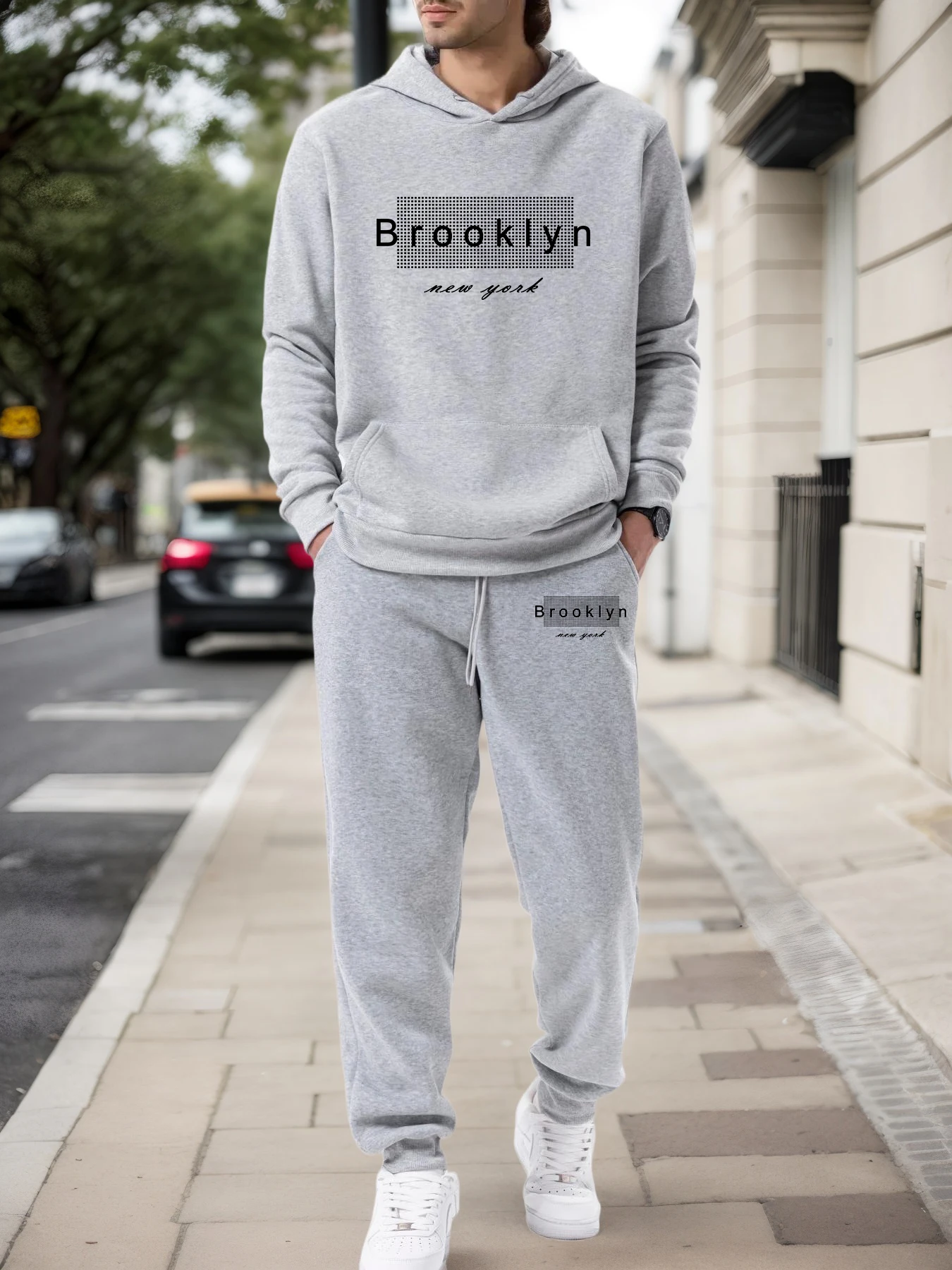 Fashion Men's Hoodies 2 Pcs Se - Mens Fashion Suits のレビューと価格