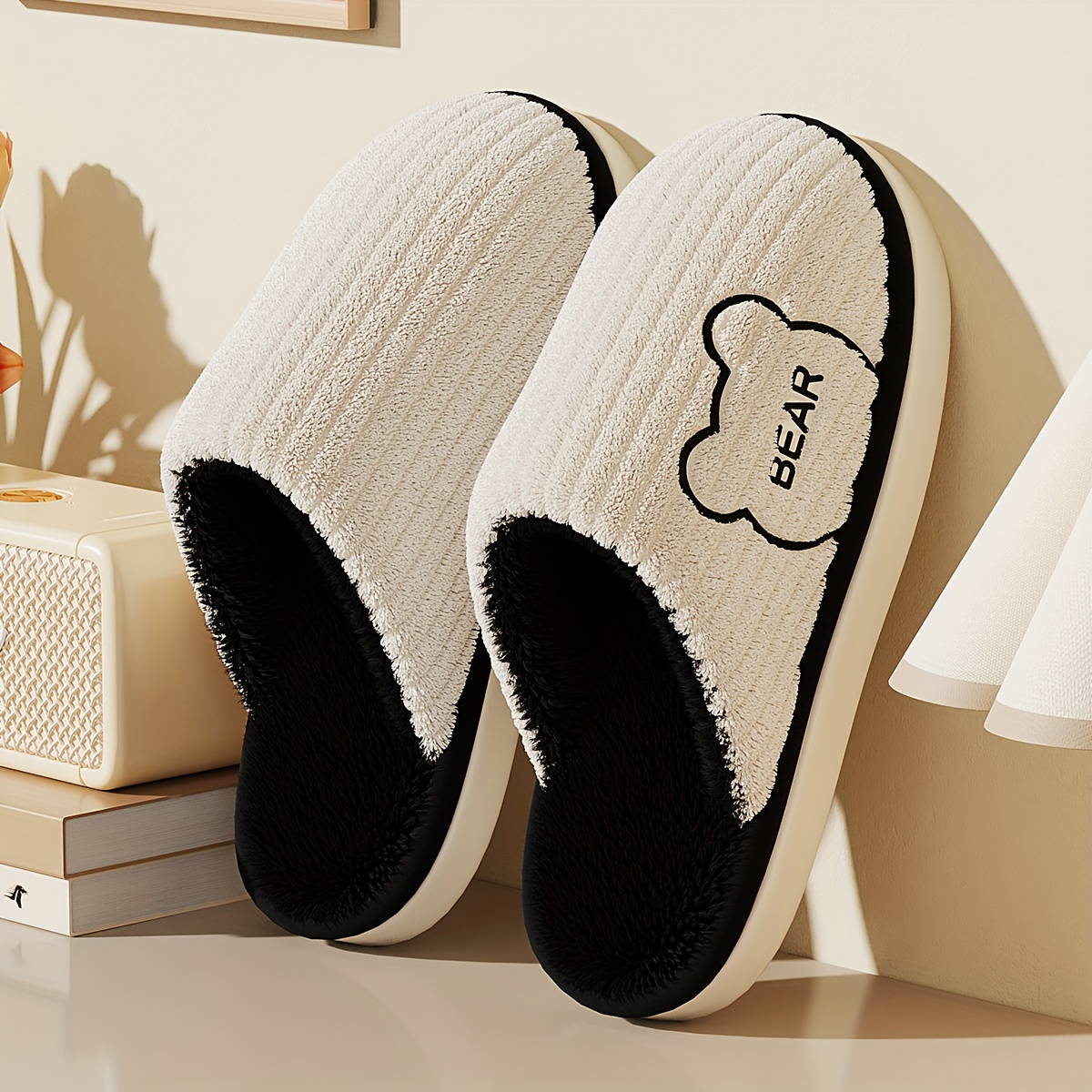 Winter Warm Plush Slippers Men - Mens Fashion Modern のレビューと価格
