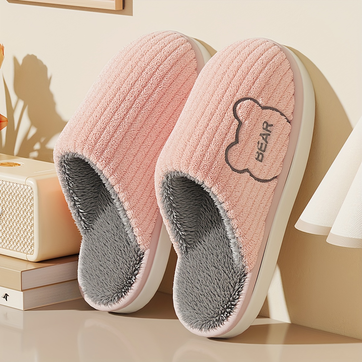 Winter Warm Plush Slippers Men - Mens Fashion Modern のレビューと価格