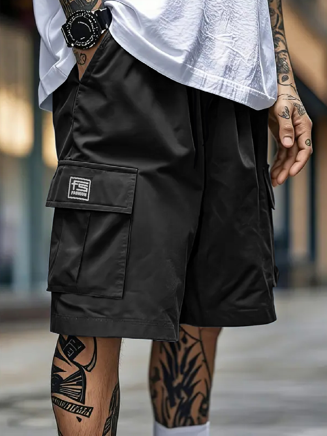 Men's overalls shorts casual o - Belt Mens Fashion のレビューと価格