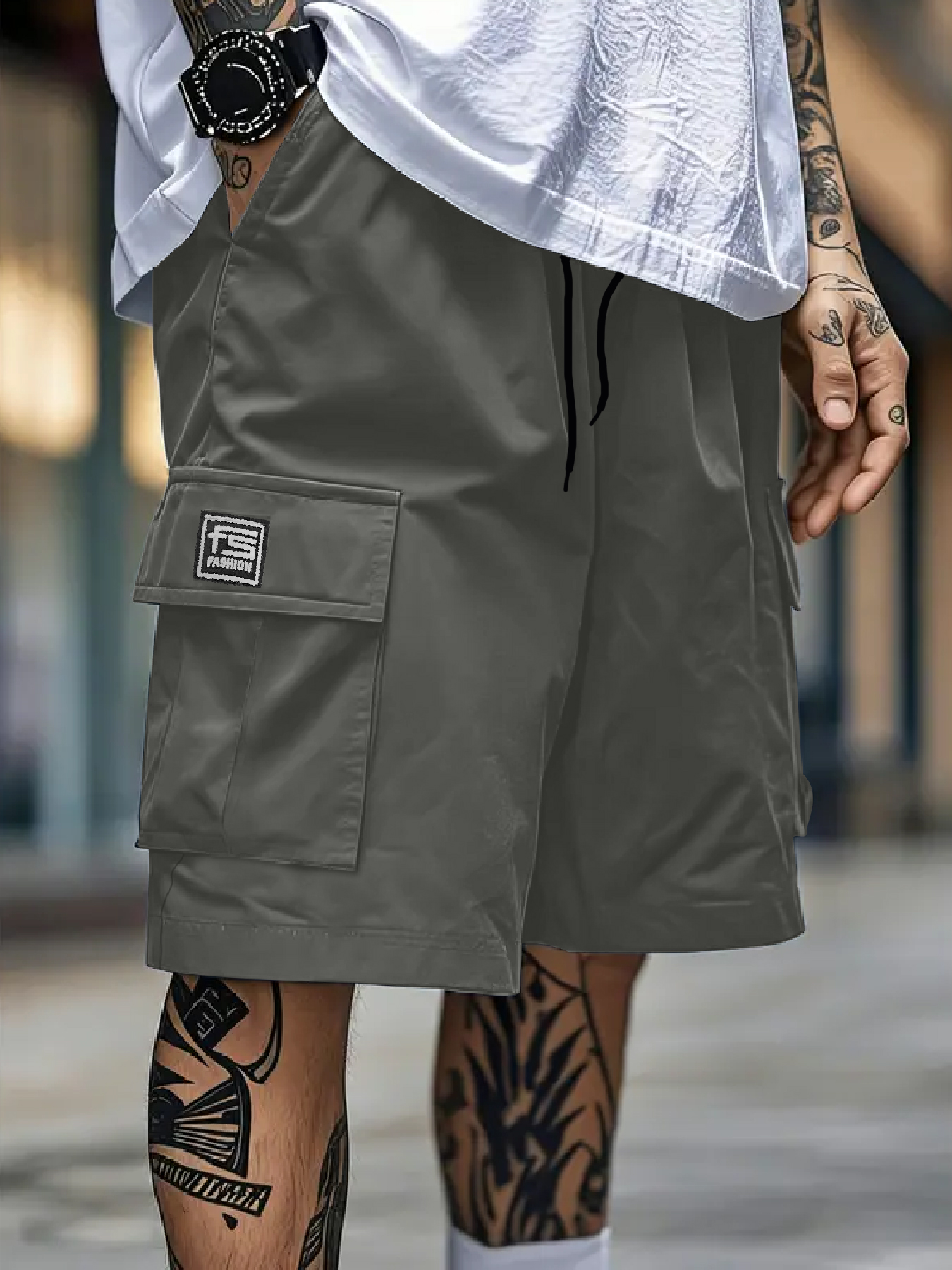 Men's overalls shorts casual o - Belt Mens Fashion のレビューと価格